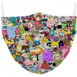 Design-36 - Mosható arcmaszk fél arc koponya száj Mark HipHop Cospaly Party One Size Mask0