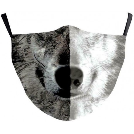 * 159 - Vicces mosható arcmaszk fél arc száj Mark HipHop Cospaly Party One Size Bib 1