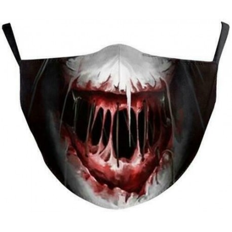 * 169 - Vicces mosható arcmaszk fél arc száj Mark HipHop Cospaly Party One Size Bib