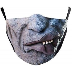 * 126. - Vicces mosható arcmaszk fél arc száj Mark HipHop Cospaly Party One Size Bib
