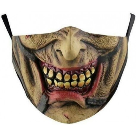 * 36 - Vicces mosható arcmaszk fél arc száj Mark HipHop Cospaly Party One Size Bib