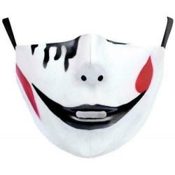* 145 - Vicces mosható arcmaszk fél arc száj Mark HipHop Cospaly Party One Size Bib