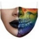 Design-22 - Mosható arcmaszk fél arc koponya száj Mark HipHop Cospaly Party One Size Mask0