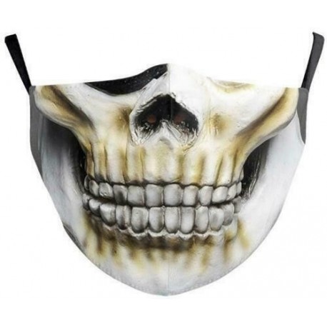 * 93 - Mosható arcmaszk fél arc koponya száj Mark HipHop Cospaly Party One Size Mask0