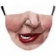 * 93 - Mosható arcmaszk fél arc koponya száj Mark HipHop Cospaly Party One Size Mask0