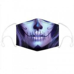 A halott lány napja - Mens Womens Kids 3D Funny Mouth Mark Fabric Facemask Mosható Party Magic Gothic