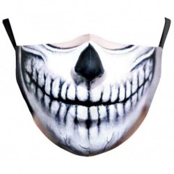 * 52 - Mosható arcmaszk fél arc koponya száj Mark HipHop Cospaly Party One Size Mask0