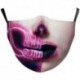 * 142 - Mosható arcmaszk fél arc koponya száj Mark HipHop Cospaly Party One Size Mask0
