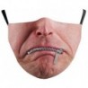 * 147 - Mosható arcmaszk fél arc koponya száj Mark HipHop Cospaly Party One Size Mask0