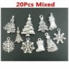 20db - Nagykereskedelmi 50db ömlesztett sok ezüst karácsonyi motívum varázsa medálok ajándék