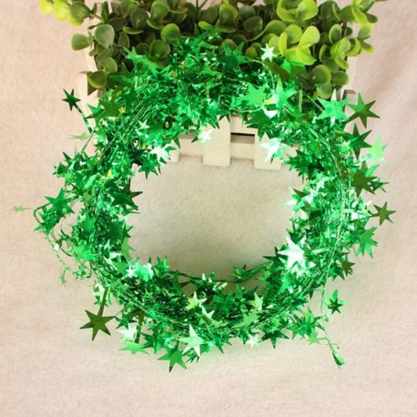 Zöld - 7,5 millió csillagfenyő karácsonyfa függő koszorú party esküvői lakberendezési díszek