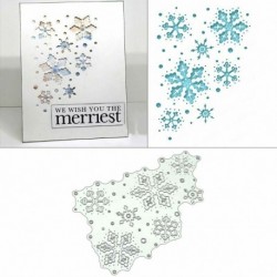 * 4 Hópelyhek - Karácsonyi hópehely harang 3 hófa fémvágó meghal Scrapbook dombornyomott barkácsolás