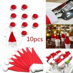 Nincs szín - 10db karácsonyi evőeszköz tartó Mini Xmas Tree Mikulás karácsonyi kalap Egyesült Királyságban