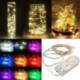 Rózsaszín - 10LED cellás működtetésű mikrohuzal húr tündér fény DIY Party Xmas esküvő