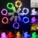 Lila - 10LED cellás működtetésű mikrohuzal húr tündér fény DIY Party Xmas esküvő