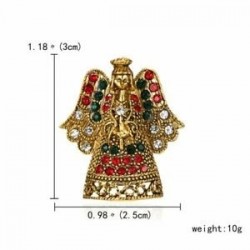 Elegáns angyal - Karácsonyi angyal szárny pingvin kristály zománc bross tű Xmas női party forró ajándék