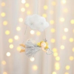 35 Szürke szívfelhő angyal - Karácsonyi angyal plüss babafa függő medál karácsony party dísz dekoráció