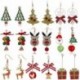 1-karácsony zöld fa - Karácsonyi kristály zománc fülbevalók Dangle Stud Hook Charms Xmas Party női ajándék