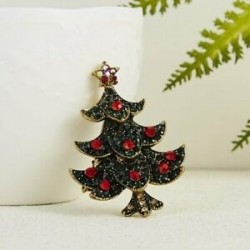 50-karácsonyfa-vörös kristály ... - 2020 karácsonyfa kristályos Mikulás hópehely Jingle Bell zománc bross tű