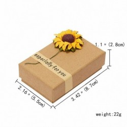 Napraforgó barna 5,5 * 8,7 * 2,8 cm - Rózsa napraforgó ékszerdoboz tok gyűrű fülbevalók nyaklánc karkötő karácsonyi