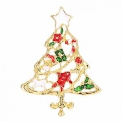 Zománcozott karácsonyfa - Női férfiak karácsonyfa brossok Pin Crystal Xmas Party ékszerek ünnepi ajándék