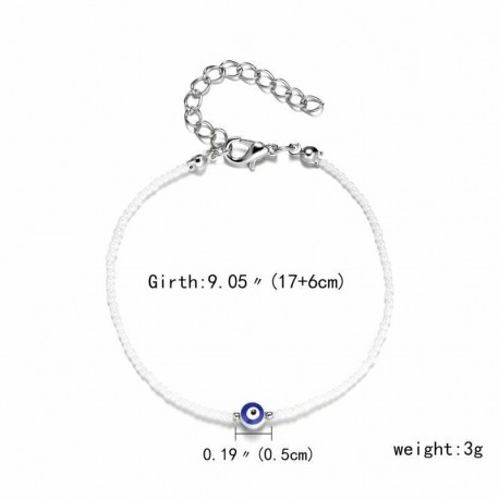 Fehér gyöngyök - Szerencsés gonosz szem gyöngy karkötő kék ördög szem karperec lánc Unixok ékszerek karácsony