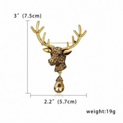 Arany jávorszarvas fej - Karácsonyi XMAS angyal tök kristálygyöngy női mellbimbó bross tű ékszerek
