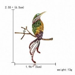 59-Madárág - Állati madár kristály gyöngy zománc bross tű hajtóka fesztivál party ékszer karácsony