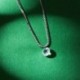 Kék - Egyszerű cirkónia medál nyaklánc Choker kubai link kulcscsont női női ékszer karácsony