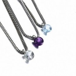 3db - Egyszerű cirkónia medál nyaklánc Choker kubai link kulcscsont női női ékszer karácsony