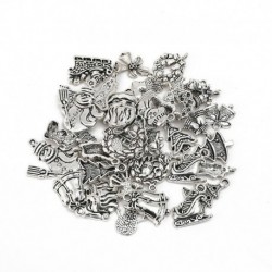 50g karácsonyi minta - 50g tibeti ezüst vegyes hópehely karácsonyi minta karácsony varázsa medálok sok