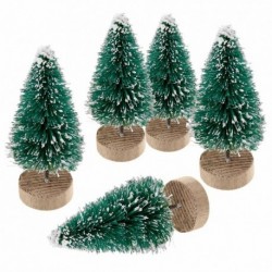 Sötétzöld-12,5 cm - 5db-os mini karácsonyfa díszek otthoni buli karácsonyi dekorációs ajándék 2019