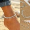 * 5 Ezüst türkiz varázsa Ankl ... - Nő divat boka Boho gyöngyök bokalánc karkötő láblánc strand ékszerek