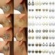 * 13 - Boho női ékszer ünnepi cigány törzsi etnikai mandala üreges karika fülbevaló ajándék