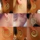 * 13 - Boho női ékszer ünnepi cigány törzsi etnikai mandala üreges karika fülbevaló ajándék