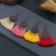 Színes - Női Boho fülbevalók hosszú bojt rojtos csepp dangle fülbevalók divat ékszerek