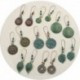* 28 - Vintage Boho etnikai bojt fülbevalók türkiz gyöngyökkel horog női füllengő ajándék