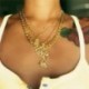 * 60 Arany többrétegű nyaklánc - Női Boho többrétegű choker hosszú lánc állítás nyaklánc medál ékszer ajándék