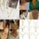 * 60 Arany többrétegű nyaklánc - Női Boho többrétegű choker hosszú lánc állítás nyaklánc medál ékszer ajándék