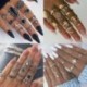 10db / Set Silver * 3 - Divat gyűrű készlet retro kézzel készített vintage Boho stílusú virággyűrűk ékszer ajándék