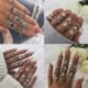 10db / Set Silver * 3 - Divat gyűrű készlet retro kézzel készített vintage Boho stílusú virággyűrűk ékszer ajándék