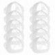 fehér - Felnőtt 10db-os arcburkolatú 3D-s belső keret, újrafelhasználható, légáteresztő védőkeret