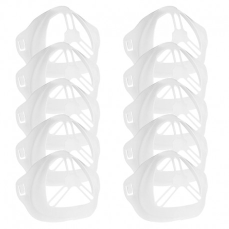 fehér - Felnőtt 10db-os arcburkolatú 3D-s belső keret, újrafelhasználható, légáteresztő védőkeret