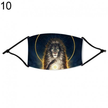 10. - UK_ ÁLLATI LION TIGER WOLF DIGITAL PRINT LÉLEGZHETŐ UNISEX FELHASZNÁLHATÓ ARCTAKARÓ O
