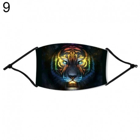 9. - UK_ ÁLLATI LION TIGER WOLF DIGITAL PRINT LÉLEGZHETŐ UNISEX FELHASZNÁLHATÓ ARCTAKARÓ O
