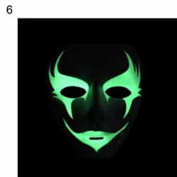 6 * - UK_ Unisex hátborzongató, világító teljes arcvédő éjszakai színpadi show Halloween Cosplay Pr