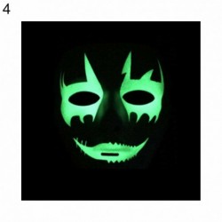 4 * - UK_ Unisex hátborzongató, világító teljes arcvédő éjszakai színpadi show Halloween Cosplay Pr
