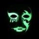 4 * - UK_ Unisex hátborzongató, világító teljes arcvédő éjszakai színpadi show Halloween Cosplay Pr