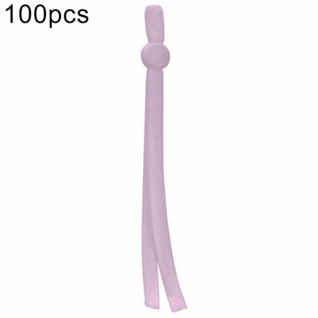 Világos lila - UK_ 100x arcvédő fülfüggesztő elasztikus kötél lapos csattartó csúszásgátló Earloop N