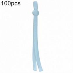 Világoskék - UK_ 100x arcvédő fülfüggesztő elasztikus kötél lapos csattartó csúszásgátló Earloop N